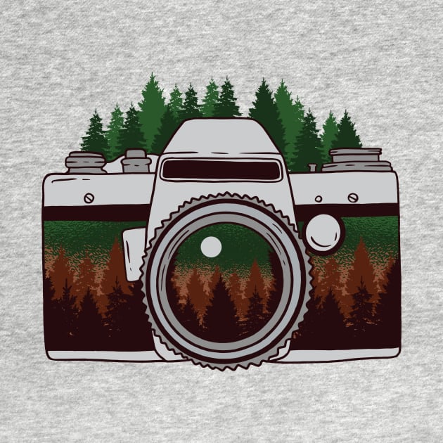 Vintage Forest Camera Illustration by SLAG_Creative